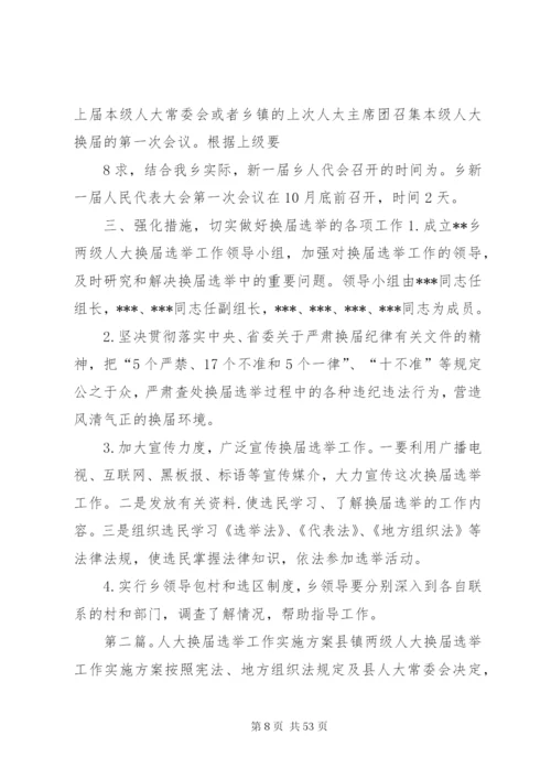 乡镇人大换届选举工作实施方案.docx