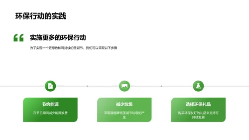 环保圣诞实践PPT模板