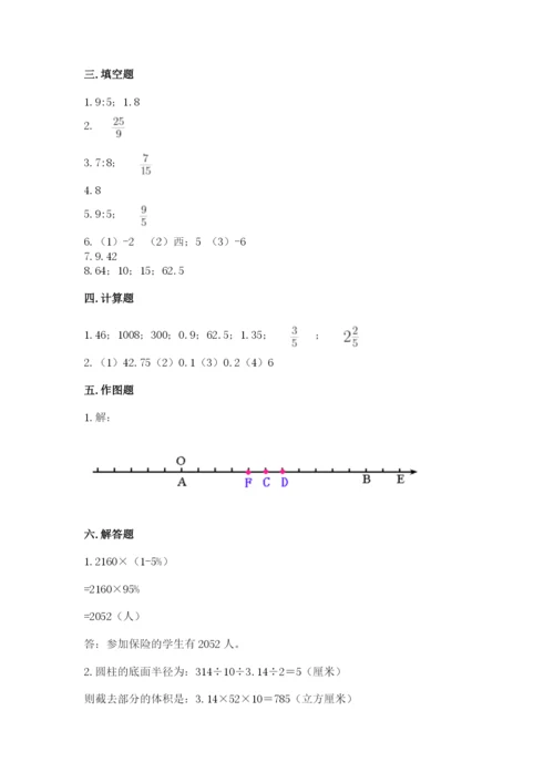 北师大版六年级下册数学 期末检测卷附答案（预热题）.docx