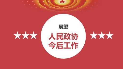 两会数读政协常委会工作报告PPT