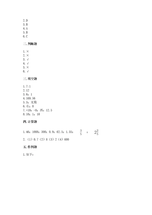 名山县六年级下册数学期末测试卷1套