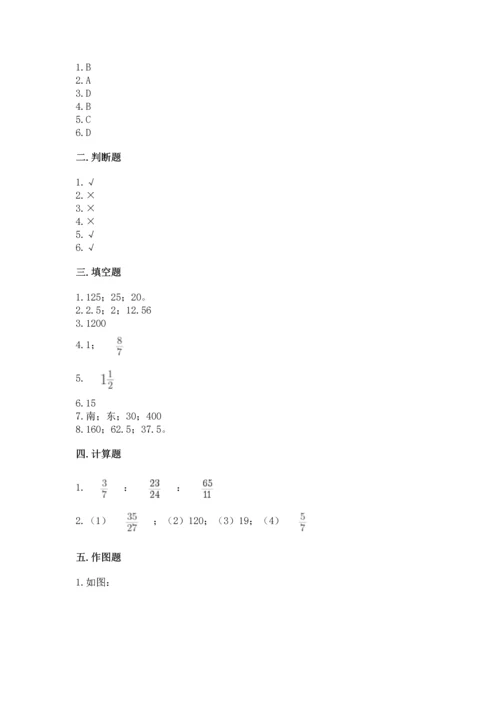 人教版六年级上册数学期末测试卷汇总.docx