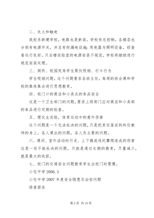 学校安全工作的隐患排查及整改报告.docx
