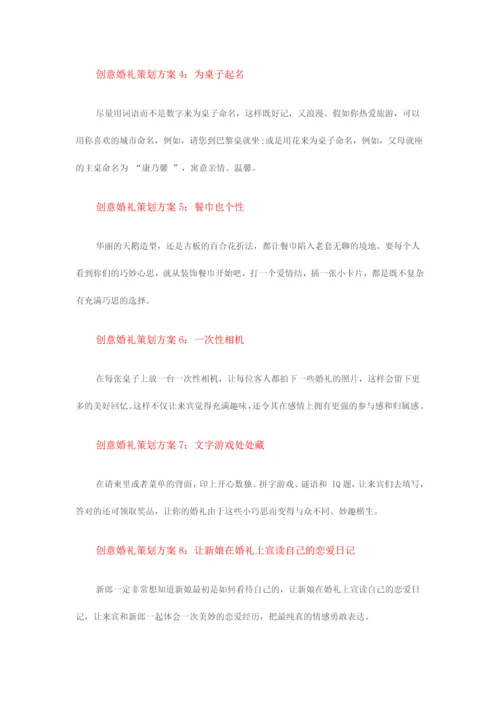 极具创意的婚礼策划案.docx