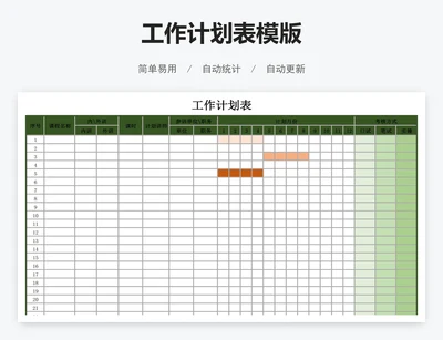 工作计划表模版