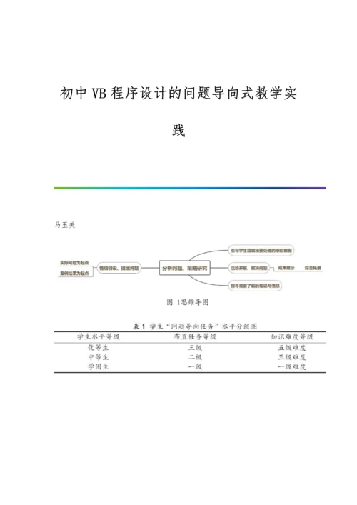 初中VB程序设计的问题导向式教学实践.docx