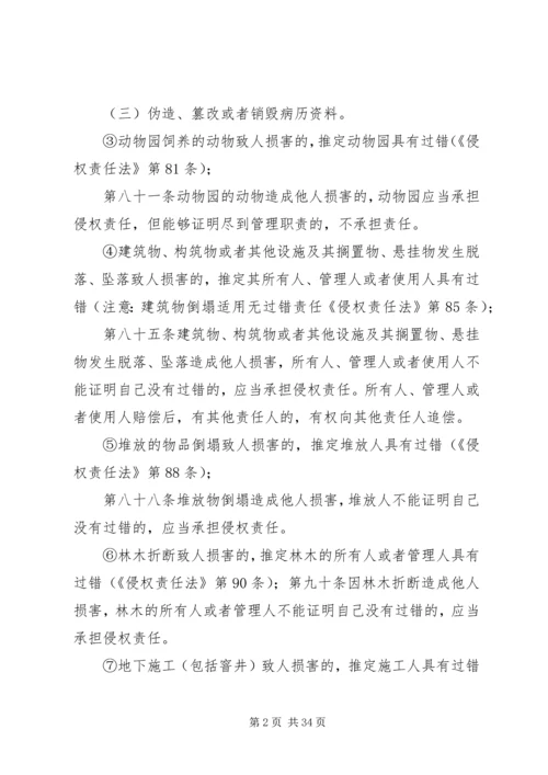 侵权法中过错推定和无过错责任的适用范围5则范文.docx