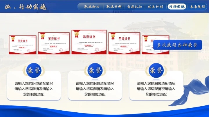 大学生职规赛蓝色就业赛道PPT