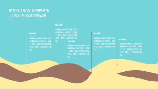 扁平化卡通商务工作汇报通用PPT模板