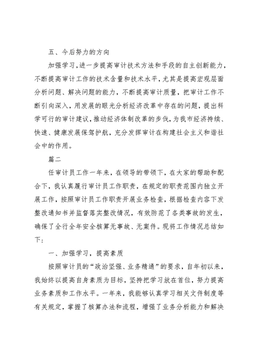 审计个人工作总结2篇(共6页)
