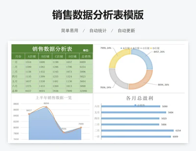 销售数据分析表模版