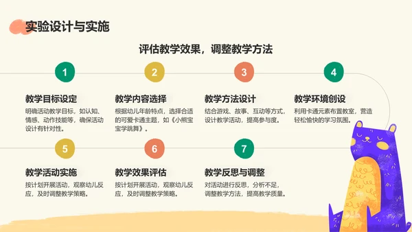 绿色卡通风可爱卡通幼儿园教学活动PPT模板