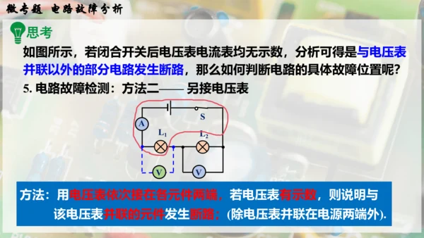 人教版 初中物理 九年级全册 第十六章 电压   电阻 微专题  电路故障分析课件（33页ppt）