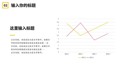 橙黄几何形状工作汇报PPT模板