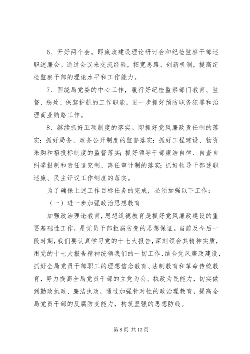 在局廉政工作会议上的报告.docx