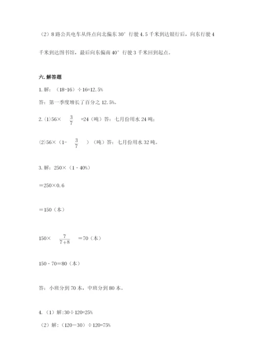 人教版小学六年级上册数学期末测试卷精品【全国通用】.docx