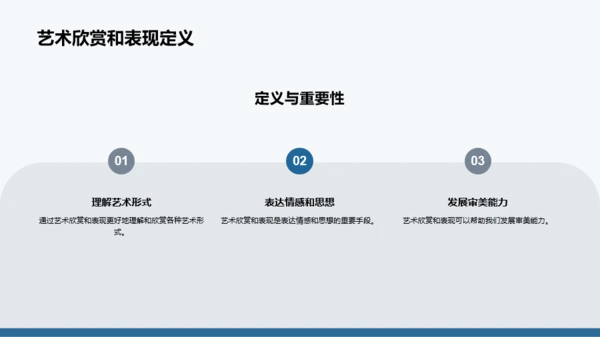 蓝色简约几何艺术教育课程PPT模板