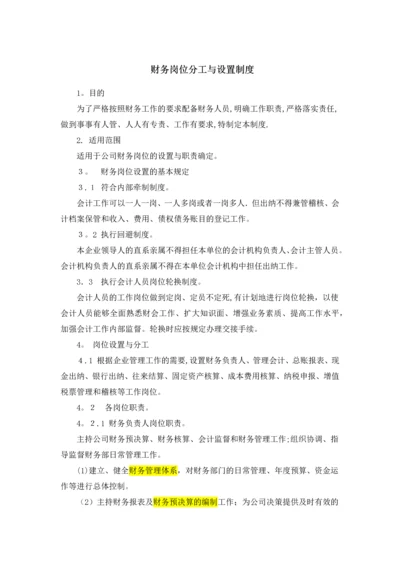 制度3：财务岗位分工与设置制度.docx