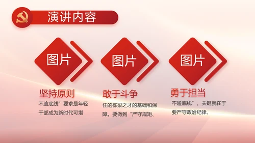 红色大气党员读书分享会动态PPT模板