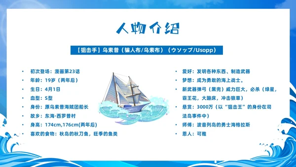 蓝色卡通风海贼王节日庆典中国航海日