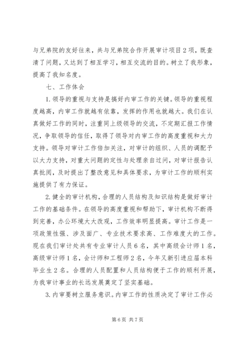 审计处党委班子工作小结.docx