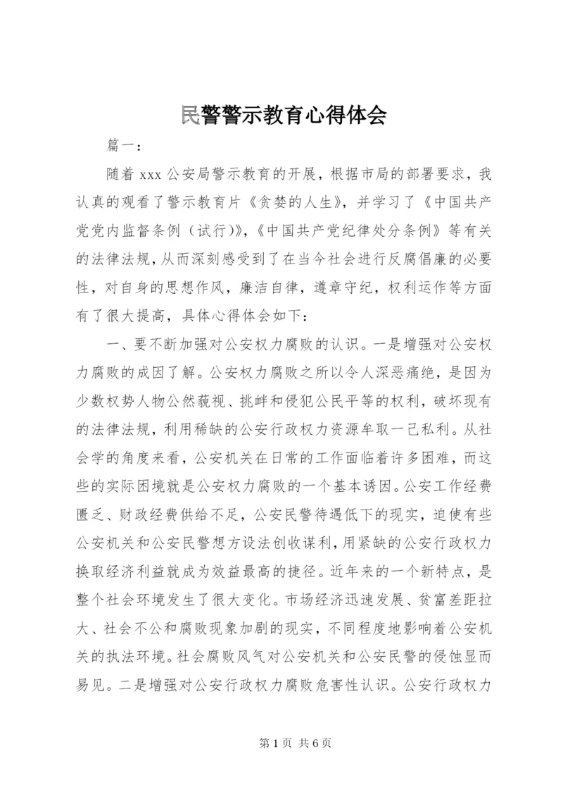 民警警示教育心得体会.docx