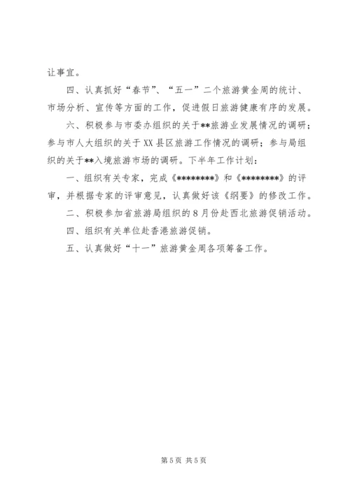 市旅游局上半年工作总结和下半年工作计划 (7).docx