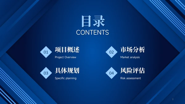 蓝色简约风大学生创业计划书PPT模板
