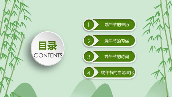 中国风端午节介绍粽子赛龙舟端午风俗简介PPT模板