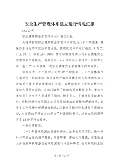 安全生产管理体系建立运行情况汇报 (5).docx