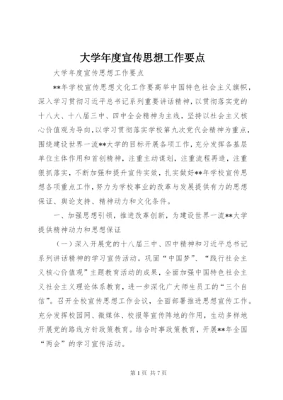 大学年度宣传思想工作要点.docx