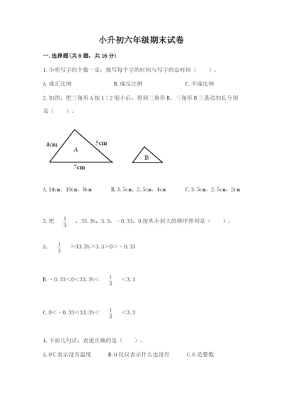 小升初六年级期末试卷（精华版）.docx