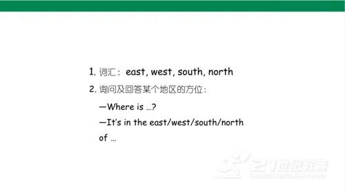 Module 1 Unit 2 It's in the west.课件(共29张PPT)