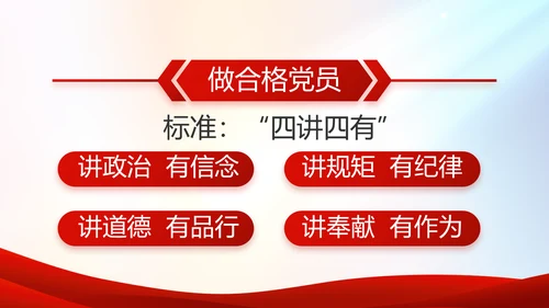 红色党建党支部工作总结汇报PPT党课