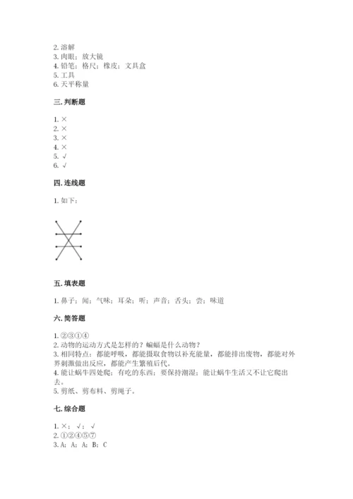 教科版一年级下册科学期末测试卷及完整答案（网校专用）.docx