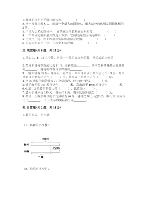 虎林市六年级下册数学期末测试卷（能力提升）.docx