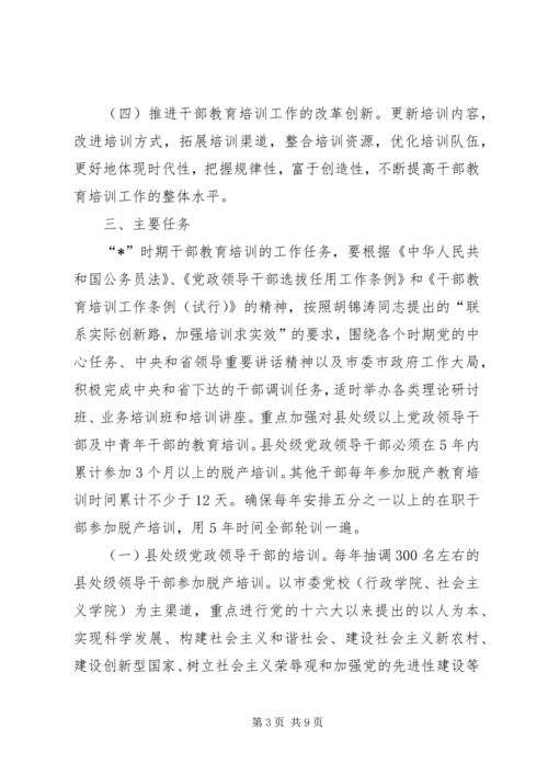 干部教育培训工作计划（市）.docx