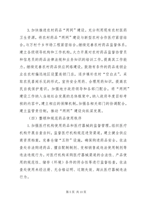 药监局整顿药品市场秩序工作方案.docx