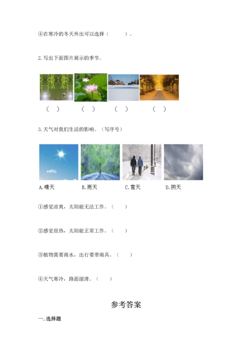 教科版二年级上册科学期末测试卷附答案【精练】.docx