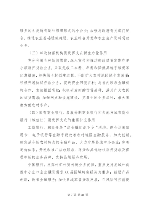 市金融业支持新农村建设方案.docx