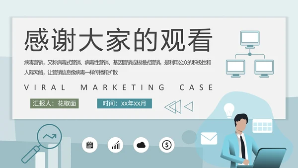 病毒式网络营销推广案例PPT模板