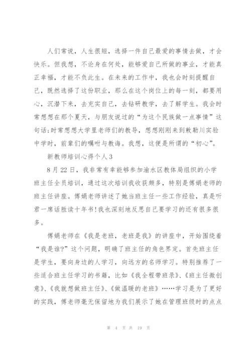 新教师培训心得个人10篇.docx