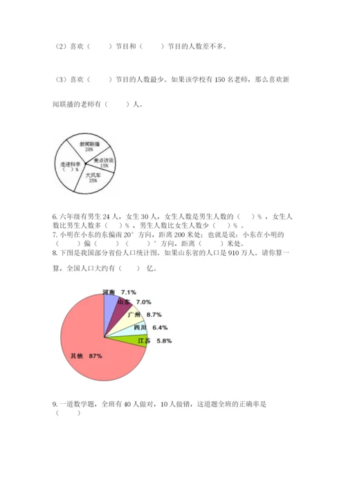 人教版六年级上册数学期末测试卷含答案【达标题】.docx