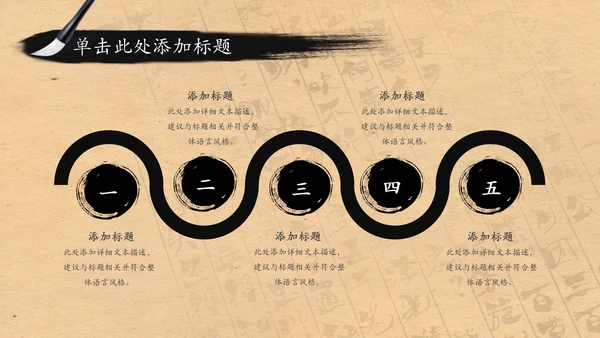 中国风水墨茶文化PPT模板