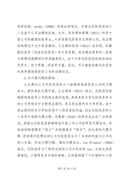 公司治理中风险投资存在的问题及对策.docx