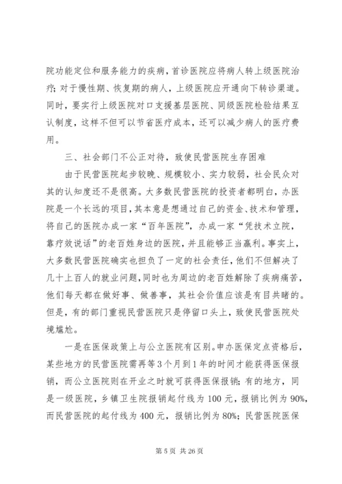 民营医院面临的外部困难及解决办法思考.docx
