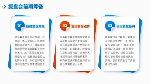 蓝绿色简约风项目总结内部复盘会PPT模板