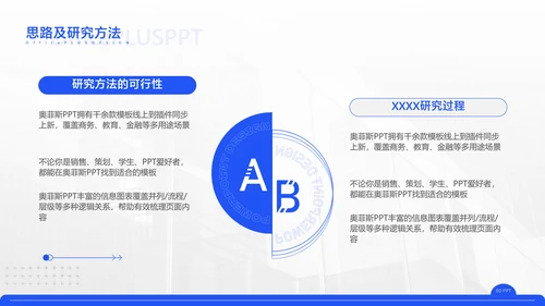 蓝色商务风毕业论文答辩