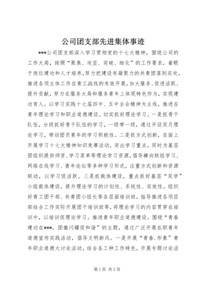 公司团支部先进集体事迹.docx