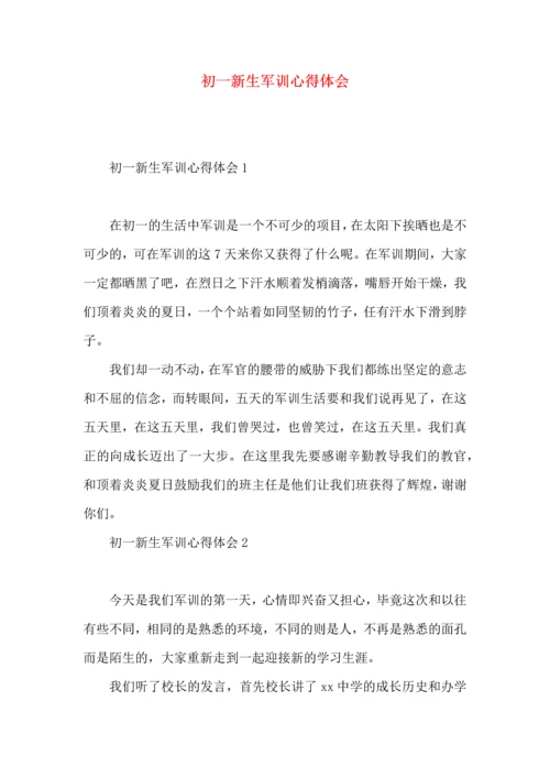 初一新生军训心得体会 (3).docx